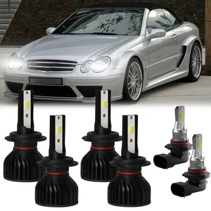 For Mercedes-Benz CLK320 CLK500 2004-2005 6x Combo LED Headlight Fog Light Bulbs - Picture 1 of 15