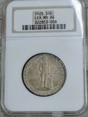 1925 Lexington Commemorative Half Dollar 50C NGC MS64 Old Patina - Image 1 of 4