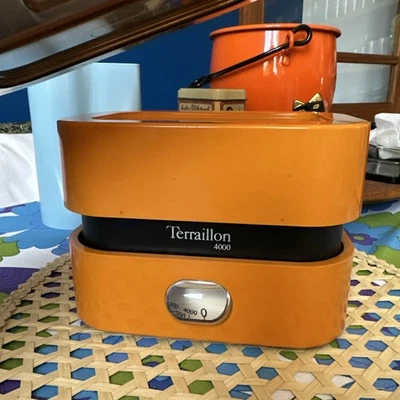 Balance Terraillon 4000 Orange 1970 Made In france fonctionelle vintage Zanusso - Photo 1/4