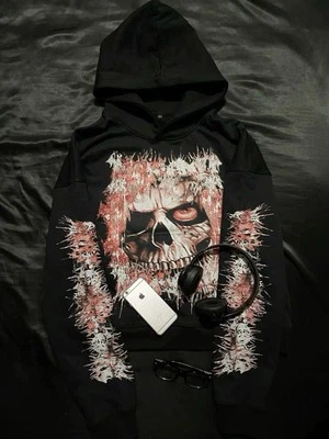 Vetements Hoodie Black And Red Skull - Image 1 of 4