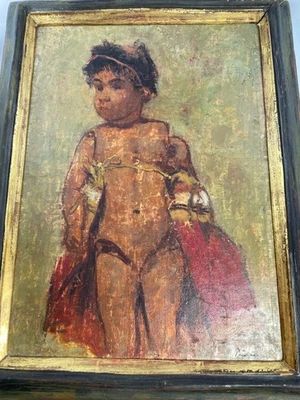 Pudlich Robert 1905 - 1962  Gemälde stehende Puppe / Kurbelgelenkpuppe 1930 erJ. - Bild 1 von 4