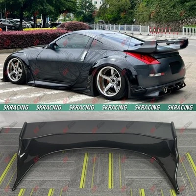 Forged Carbon/Carbon Fiber Rear Spoiler Wing BodyKit Fit 2003-08 Nissan 350Z Z33 - Image 1 of 4