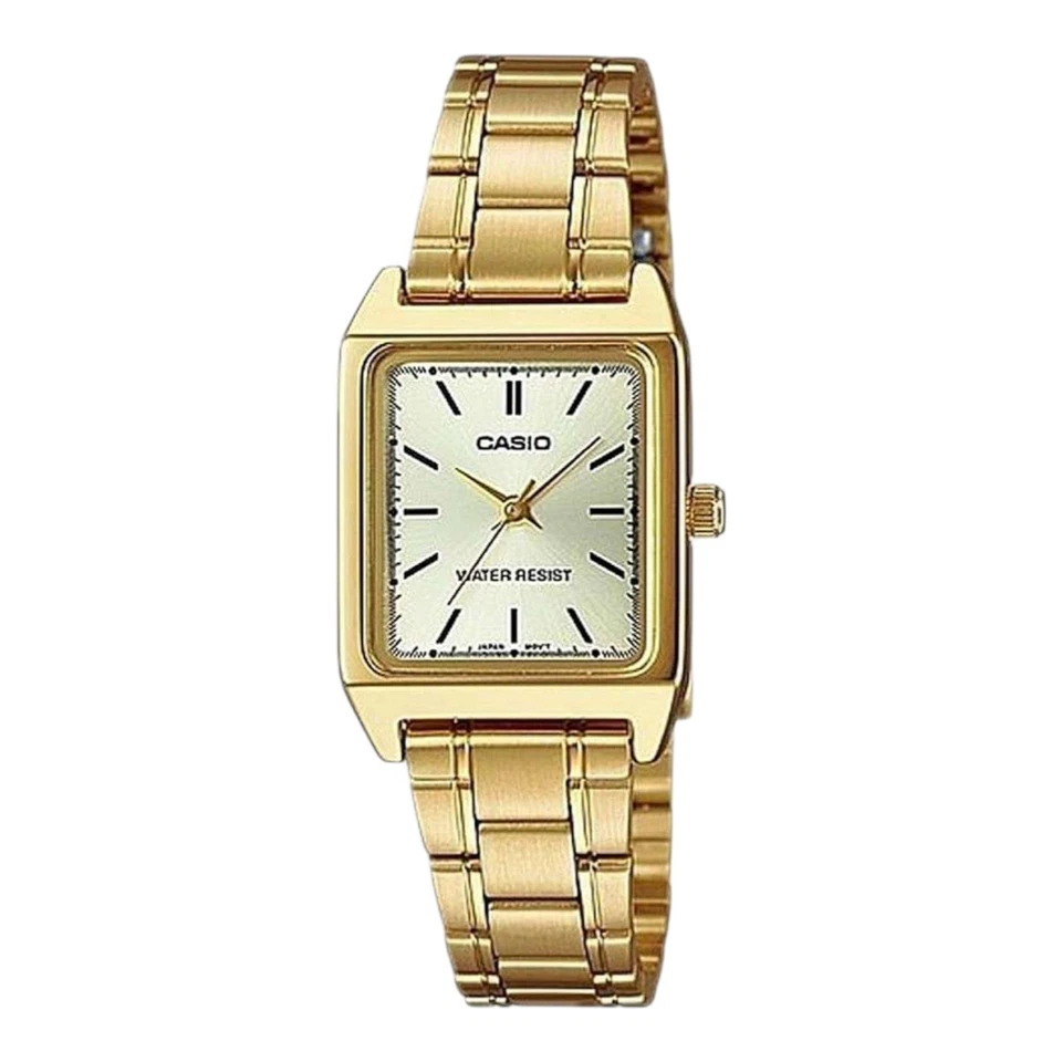 Model Casio Ltp-v007g-9e Women's Gold Stainless Steel Bracelet Watch Analog