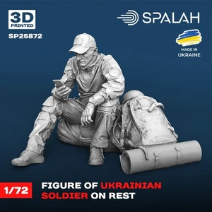 Ukrainian soldier on rest Scale Figure Model 1:72 Spalah SP25872 - Picture 1 of 3