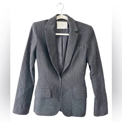 A.L.C. Grey Black Bouclé Blazer Tailored Size 2  - Image 1 of 4