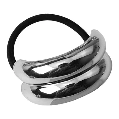 Moderno soporte de cola de caballo con arco de metal banda para el cabello corbata cola de caballo puño para el cabello para mujeres Foto 1 de 4