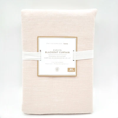 Panel de cortina Pottery Barn Teen Evelyn lino apagón 44"x 63" color rosa rubor 3 en 1 Foto 1 de 4