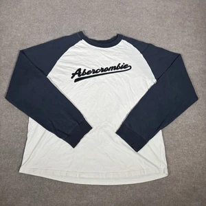 Camiseta De Colección Abercrombie & Fitch Para Hombre XL Manga Larga Bordada Spellout Y2K - Imagen 1 de 9