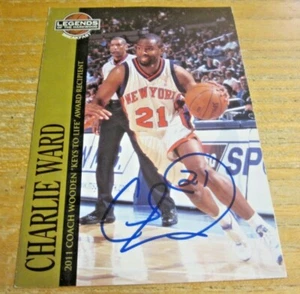 Charlie Ward handsigniertes signed 4x5,5 Foto NBA Basketball New York Knicks - Bild 1 von 3