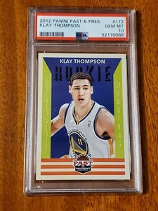 2012-13 PANINI PAST & PRESENT KLAY THOMPSON (ROOKIE) #172 WORRIORS PSA 10 - Picture 1 of 2