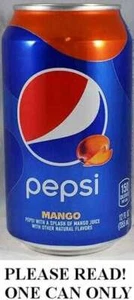 Pepsi Mango Limited Edition NEW FULL 12oz 355ml Can USA (2021) American - Picture 1 of 4