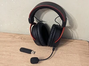 HyperX Cloud II Wireless gaming headset + USB dongle black/red for PC PS5 PS4 - Picture 1 of 18