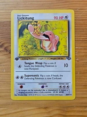 Misprint Pokémon TCG Lickitung Jungle 38/64 Regular 1st Edition LP WOTC. - Image 1 of 2