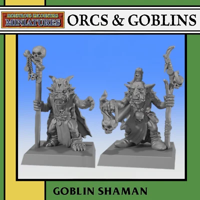 MONSTROUS ENCOUNTER Shamano Orchi e Goblin Miniatura 28 32mm Wargame Night ToW Gloomspite AoS D&D