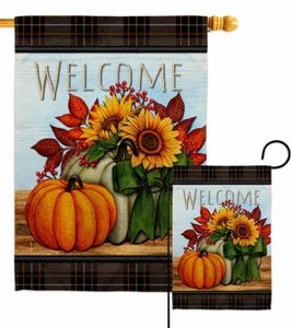 Pumpkin Bouquet Garden Flag Harvest Autumn Falltime Decorative Yard House Banner - Picture 1 of 17