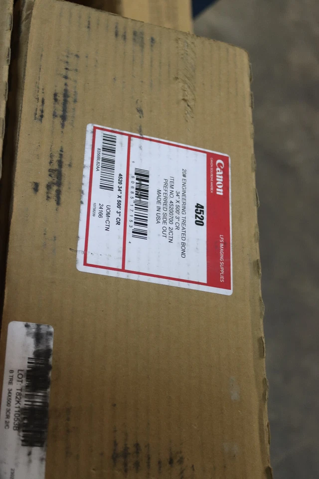 Canon 4520 45200700 34"X500' 2/CTN 证券纸 — 第 1/1 张图片