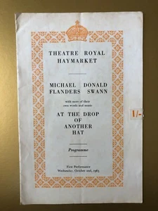 At The Drop Of Another Hat Starring Donald Swann Theatre Programme 1963 (824c) - Bild 1 von 3