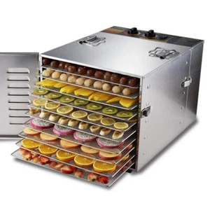 10 Trays Fruit Vegetable Dehydrator Stainless Steel Food Fruit Drying Machine - Picture 1 of 5