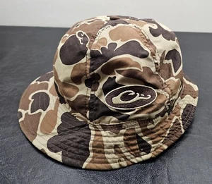 Drake Waterfowl Bucket Hat With Ear Flap Camp Patter Size L - Picture 1 of 8