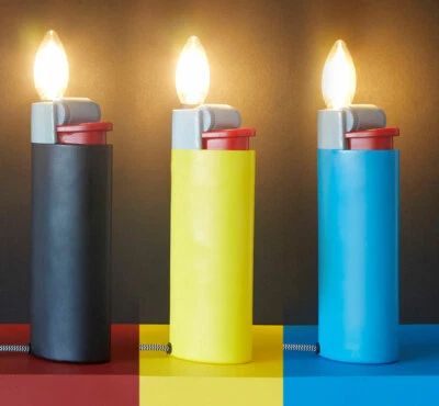 BALVI Lampada da tavolo design accendino look lampada da tavolo lampada Lighter divertente decorativa NUOVO