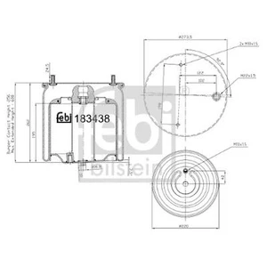 FÜR DAF FALTENBALG, LUFTFEDERUNG RECHTS FEBI FE183438 - Bild 1 von 1
