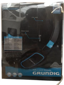 Headphone Stereo 52551 with 3.5 mm Jack by Grundig Black - Picture 1 of 5