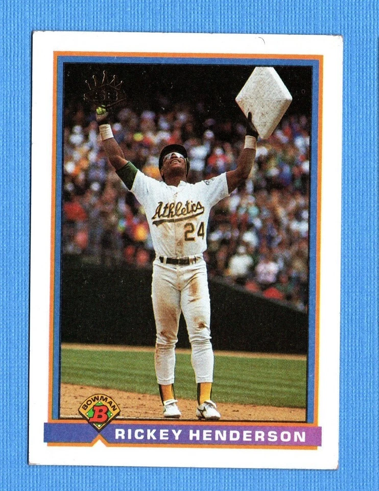 1991 Bowman #692 Rickey Henderson Oakland Athletics - Image 1 of 1
