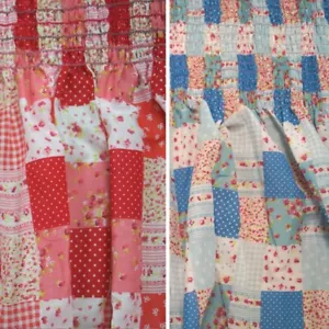 Vestido de Verano de Tela de Polialgodón Preshirred Material a Cuadros Patchwork Floral Ditsy - Imagen 1 de 9