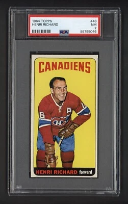1964 TOPPS #48 HENRI RICHARD PSA 7 NEAR MINT - Image 1 of 2