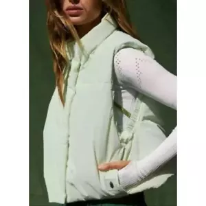 New! Free People Movement Sight Seein’ puffer vest in mint green, size S - Picture 1 of 16