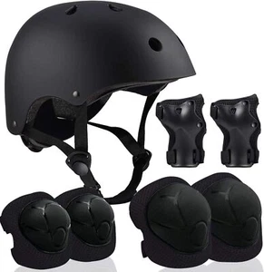 2-7 Years Old Kids Helmet, with Sports Protective Gear Set Knee Elbow Wrist Pads - Picture 1 of 13