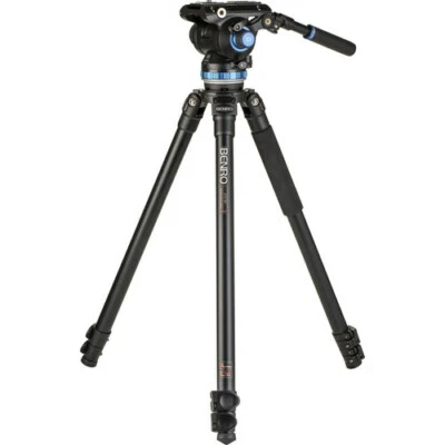 New Benro A373F Single-Tube Tripod with S8Pro Fluid Video Head USA Dealer #33722 - Image 1 of 4