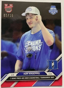 02/10 RED PARALLEL Kon Knueppel Duke MVP - 2025 Bowman U NOW Basketball Card 86 - Picture 1 of 3
