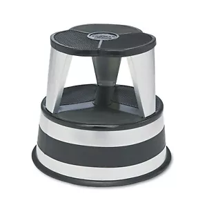 Cramer Kik-Step Steel Step Stool 350 lb cap 16" dia. x 14 1/4h Silver 100101 - Picture 1 of 1