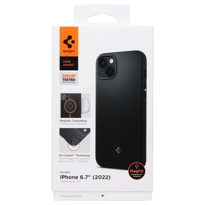 NEW! Spigen Core Armor MagFit Series Case for MagSafe for iPhone 14 Plus - Black - Image 1 of 2