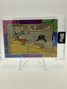 2025 Topps Disney Mint 1/1 Scrooge McDuck Comic Cut Ft Donald Duck  - Picture 1 of 2