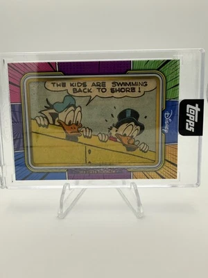 2025 Topps Disney Mint 1/1 Scrooge McDuck Comic Cut Ft Donald Duck  - Image 1 of 2
