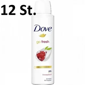 12X Dove Anti-Transpirant Deo-Spray go fresh Granatapfelduft 0% Alkohol 200ml - Bild 1 von 1