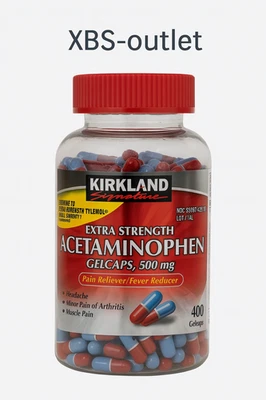 Kirkland Signature Acetaminophen Rapid Release Extra Strength 500mg 400 Gelcaps - Image 1 of 2