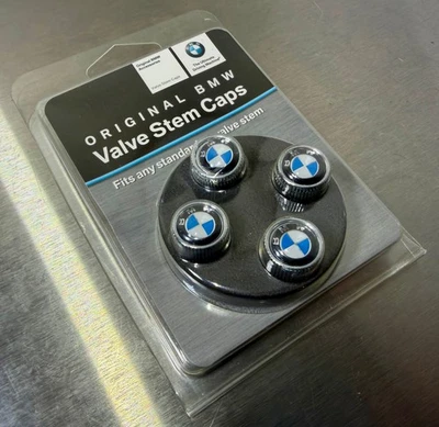 Tapas de vástago de válvula de latón originales BMW NOS NLA OE Roundel E30 E9 E21 E36 E28 E34 Z3 M Foto 1 de 4