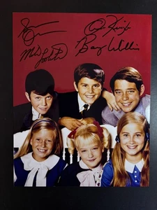 The Brady Bunch signed 8x10 Foto Olsen Knight Lookinland Williams Autogramm  - Bild 1 von 1