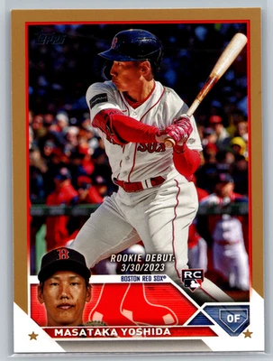 Masataka Yoshida 2023 Topps Update Series Gold Rookie Debut /2023 US5 - Image 1 of 2