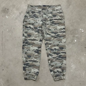 Gap Jogger Pants Womens M Green Tencel Hi Rise Utility Pockets Drawstring Camo - Picture 1 of 4