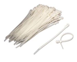 8 Inch Mount Head Screw Cable Wire Zip Tie 50 lbs Natural White 1000 Pack Lot - Picture 1 of 4