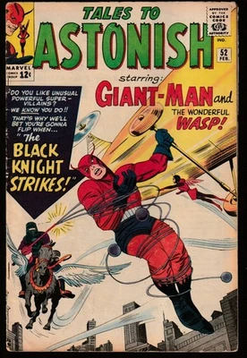 TALES to ASTONISH 52 1st APPEARANCE BLACK KNIGHT - ANT MAN - TIGHT, SOLID COPY - Image 1 of 4