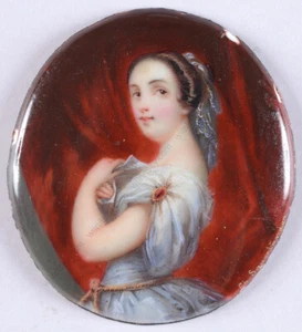 Charles-Jacques-Antoine Sauerlaender(1824-1866) "Victory!",enamel miniature,1850 - Picture 1 of 7