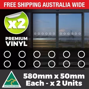 CIRCLE DOOR HAZARD PROTECTION DECALS STICKERS SAFETY GLASS SLIDING DOOR WINDOW - Picture 1 of 4