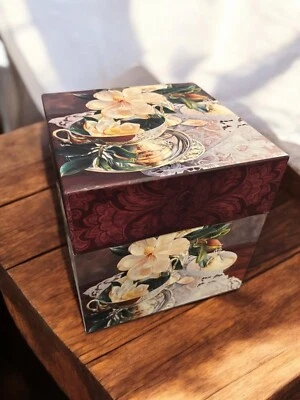 Nesting Boxes - Bob's Boxes Fine Art Set of 1 with lids "Forever Flowers" - Image 1 of 4