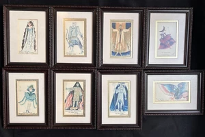 Zandra Rhodes Costume Design Sketches 8 Hand Signed & Titled for The Magic Flute - Picture 1 of 20