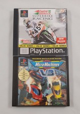 2 games for PS1: MICRO MACHINES V3 & SUPERBIKE RACING for PLAYSTATION ONE bundle